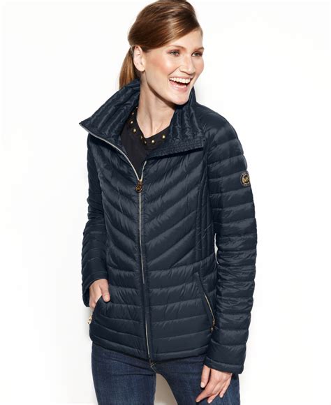 michael kors blue puffer jacket|michael kors packable puffer.